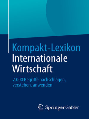 cover image of Kompakt-Lexikon Internationale Wirtschaft